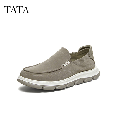 TATA他她皮鞋男2026春季舒适百搭休闲男鞋一脚蹬运动鞋子299E1AM6