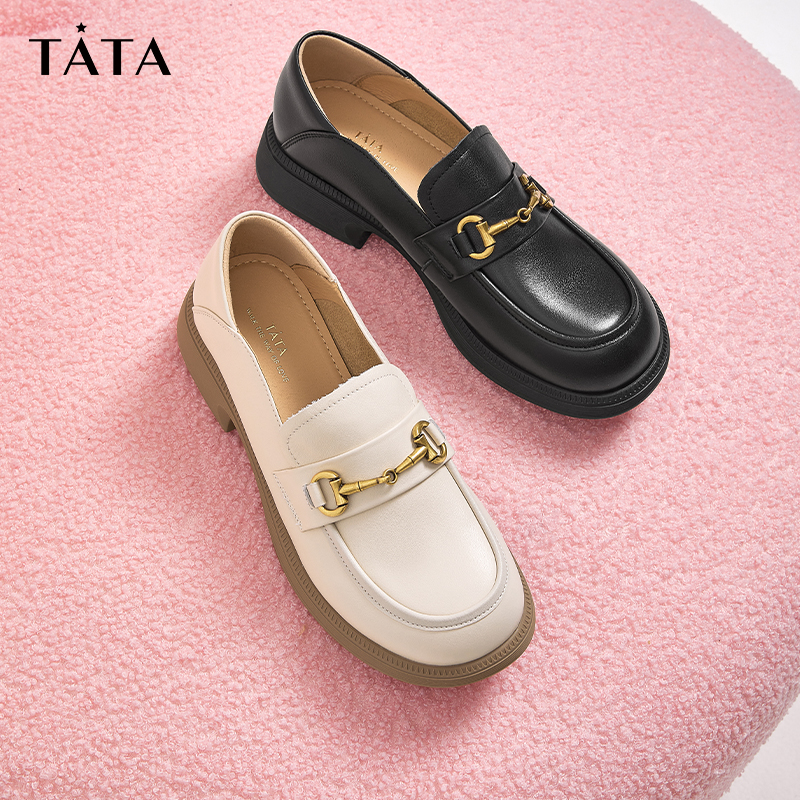 TATA/他她英伦通勤休闲乐福鞋