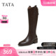 TATA他她长靴2025骑士靴西部靴长筒靴子美拉德黑色时装 靴UWL01DG5