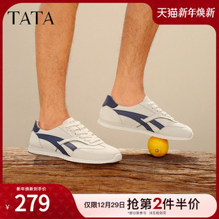 鞋 TATA他她复古休闲德训鞋 2025新款 阿甘鞋 子PEP01BM5 男透气运动鞋