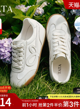 TATA他她女鞋2026夏季新款阿甘鞋百搭简约休闲运动德训鞋CH304BM6
