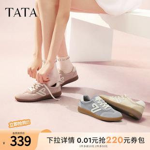 女鞋 阿甘鞋 TATA他她复古休闲德训鞋 透气板鞋 7OV32BM5 2025夏季 新款