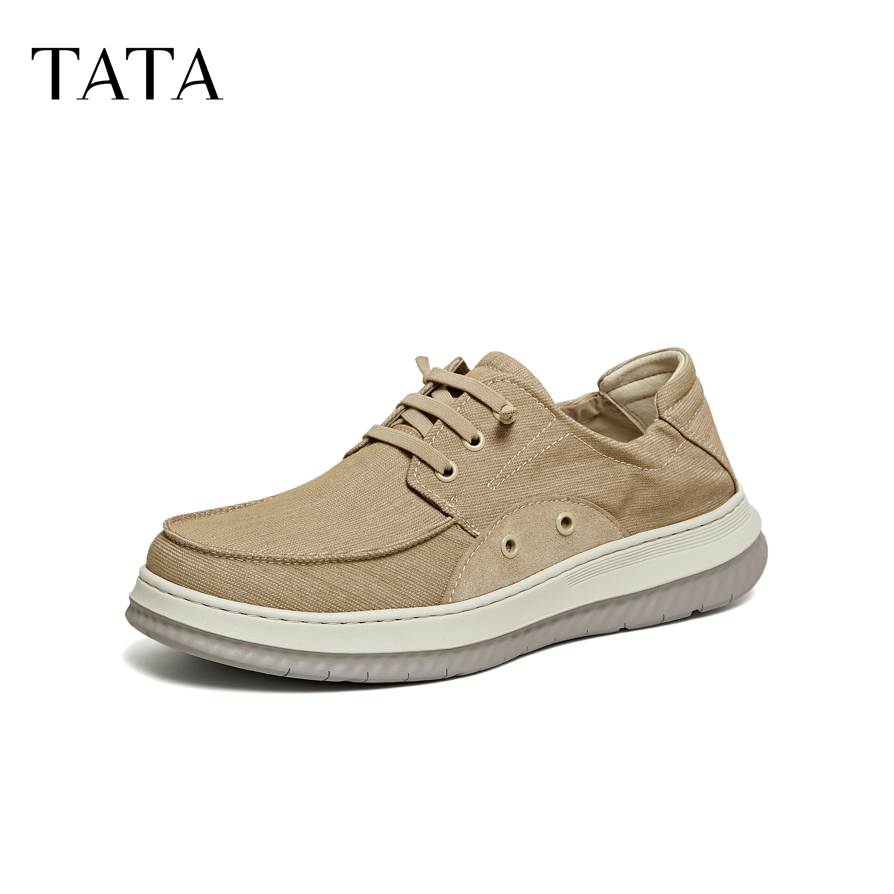 TATA他她男鞋2026春季新款布鞋舒适百搭休闲鞋一脚蹬鞋子PHA01AM6