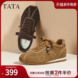 女透气休闲运动鞋 TATA他她德训鞋 厚底阿甘鞋 新款 GXT01AM6 2025冬季