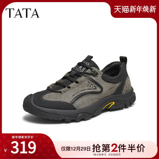 鞋 TATA他她男鞋 新款 舒适百搭运动休闲鞋 子74N20CM5 2025冬商场同款