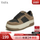 Tata他她休闲厚底板鞋 2024春WJ601AM4 冬季 女保暖松糕鞋 加绒小白鞋