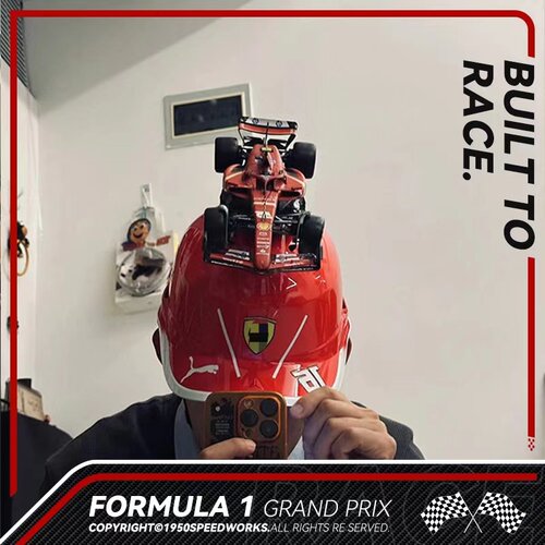 「F1赛车T架头盔」法拉利奔驰索伯F1赛车头盔T架围场应援