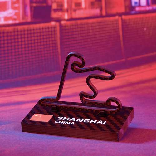 「F1碳纤维赛道摆件」2025赛季全赛道24站赛道碳纤维摆件围场周边