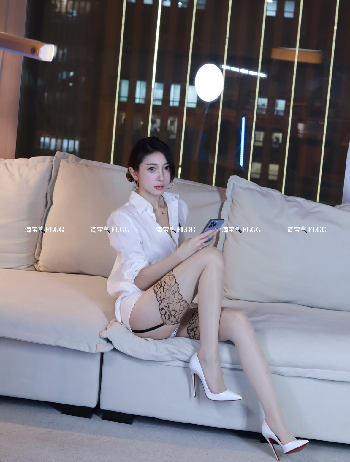 FLGG山茶花极光袜高腰蕾丝一体丝袜油亮超薄长筒过膝性感吊带袜,女士内衣/男士内衣/家居服,连裤袜/打底袜,淘宝优惠券,粉丝福利购,淘宝优惠卷