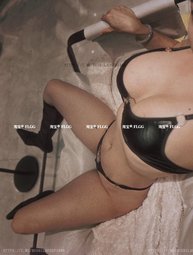FLGG PU皮质镂空性感夜店诱惑金属扣无钢圈 内衣套装