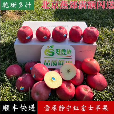 甘肃特级雪原红富士苹果脆甜