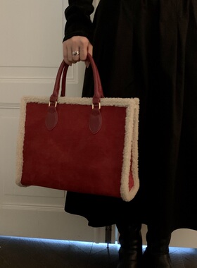 高级感红色包包婚包新娘包过年包秋冬新款子母托特包单肩手提大包