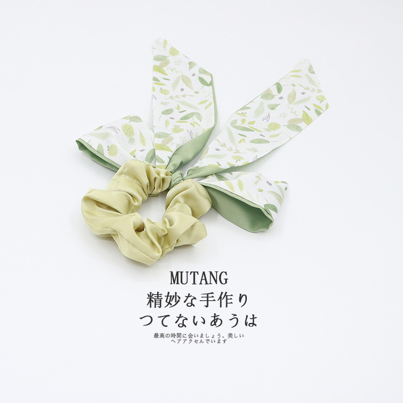 蝴蝶结发圈高级感丝巾发带