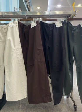 483001 试衣间女装26款松紧腰抽绳休闲束脚长裤防紫外线工装裤子