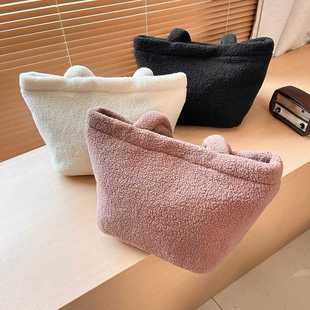 EG39CC4A 再生抓绒托特包单肩包挎包百搭女包 良品平替秋冬新款
