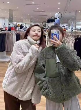 秋冬男装女装防风摇粒绒外套