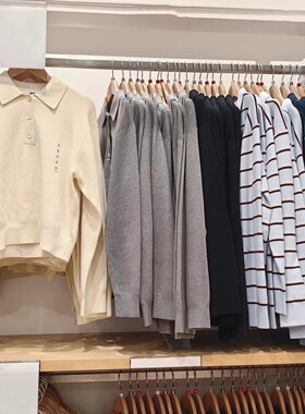 JM484503/482971女装柔滑棉质休闲POLO领针织衫/毛衣毛衫百搭上衣