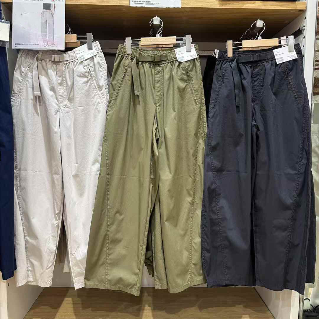 春夏系带休闲裤弯刀裤