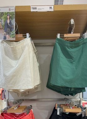 纯色高腰短裙短裤显瘦女士