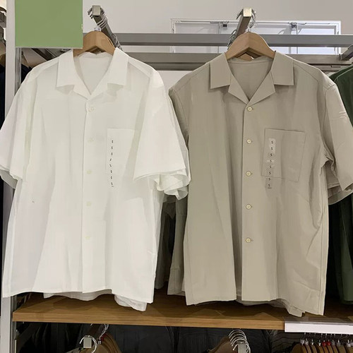 夏季男装莫代尔棉混纺开领衬衫