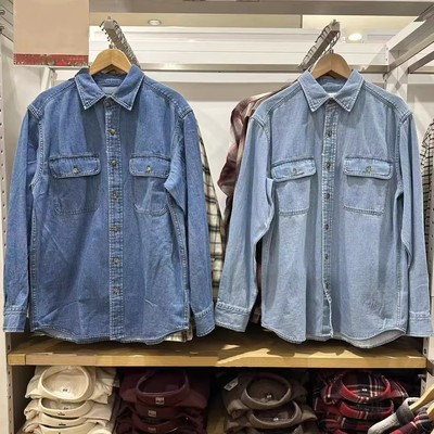 春秋季节男装女装牛仔衬衫