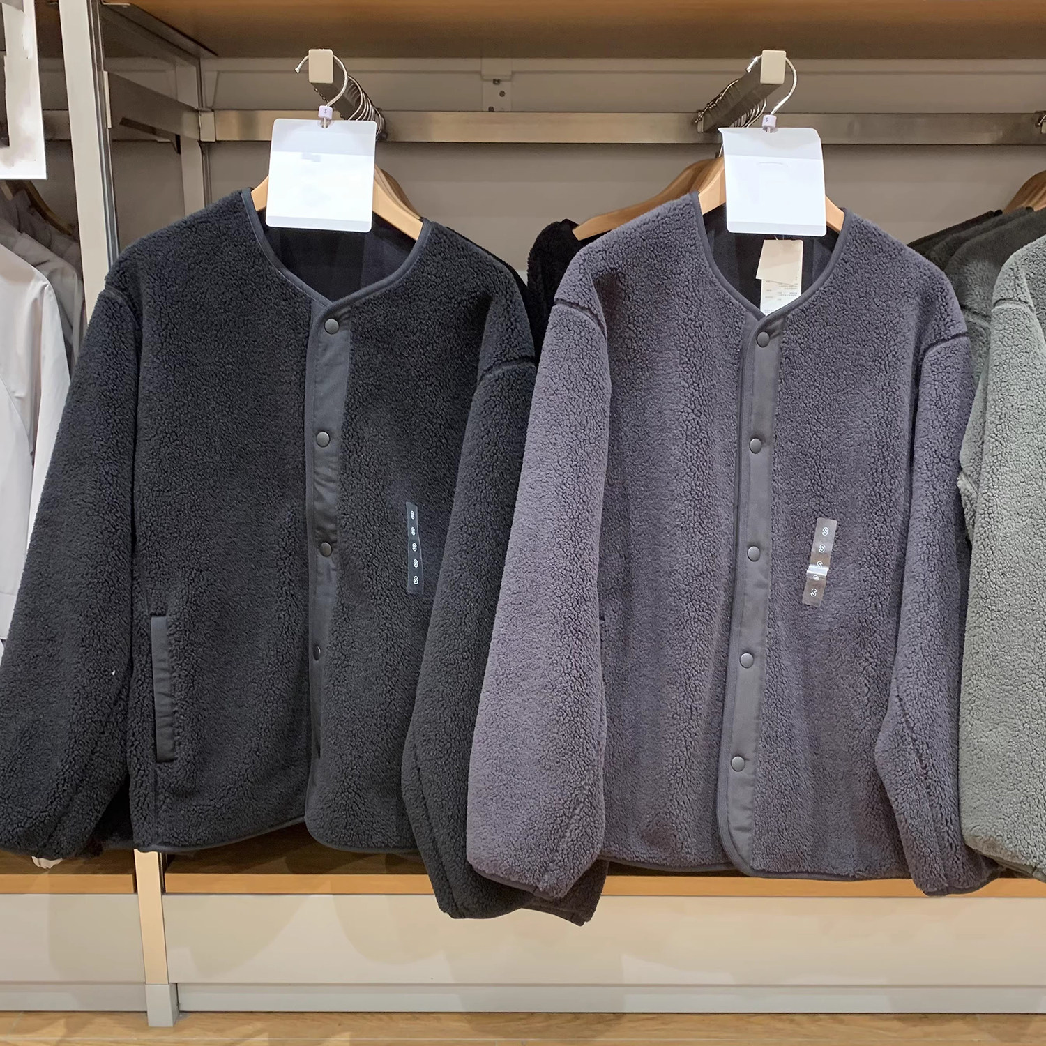 481183 试衣间日系秋冬男装仿羊羔绒摇粒绒圆领抓绒外套防风夹克,男装,时尚抓绒衣,淘宝优惠券,粉丝福利购,淘宝优惠卷