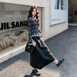 【26新款现货】温柔慵懒风条纹针织木耳边套装270-7205P155控248，女装大码女装，浙宝270