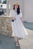 2023夏季新款！！定制面料娃娃领连衣裙270-2210-P105控158，女装连衣裙，浙宝270