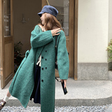 【新款】现货新色系配腰带双面毛呢大衣270-7105P265控368，女装毛呢外套，浙宝270