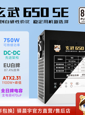 驿晨宇玄武650SE DC-DC超核负载电源白牌650W峰值1000W 尘雨定制