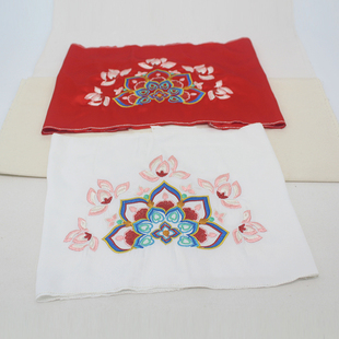 宝相花唐风敦煌团花汉服裙头腰头绣花面料诃子裙抹胸刺绣辅料