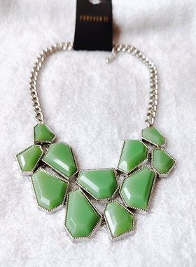 饰品欧美风几何图形组合夸张项链