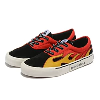 Giày không phải thiên thần Palm Giày lửa Angel Angel Red Flames Fire mẫu thấp Trợ giúp Canvas dành cho nam - Plimsolls jordan dior cổ thấp