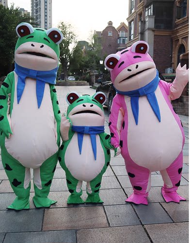 充气青蛙儿童呱呱人偶服装玩偶服