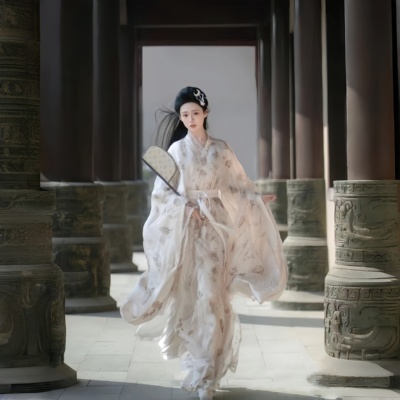 汉服女魏晋风清冷系古装春夏