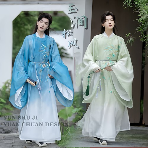 【松风】唐制汉服圆领袍春季绣花