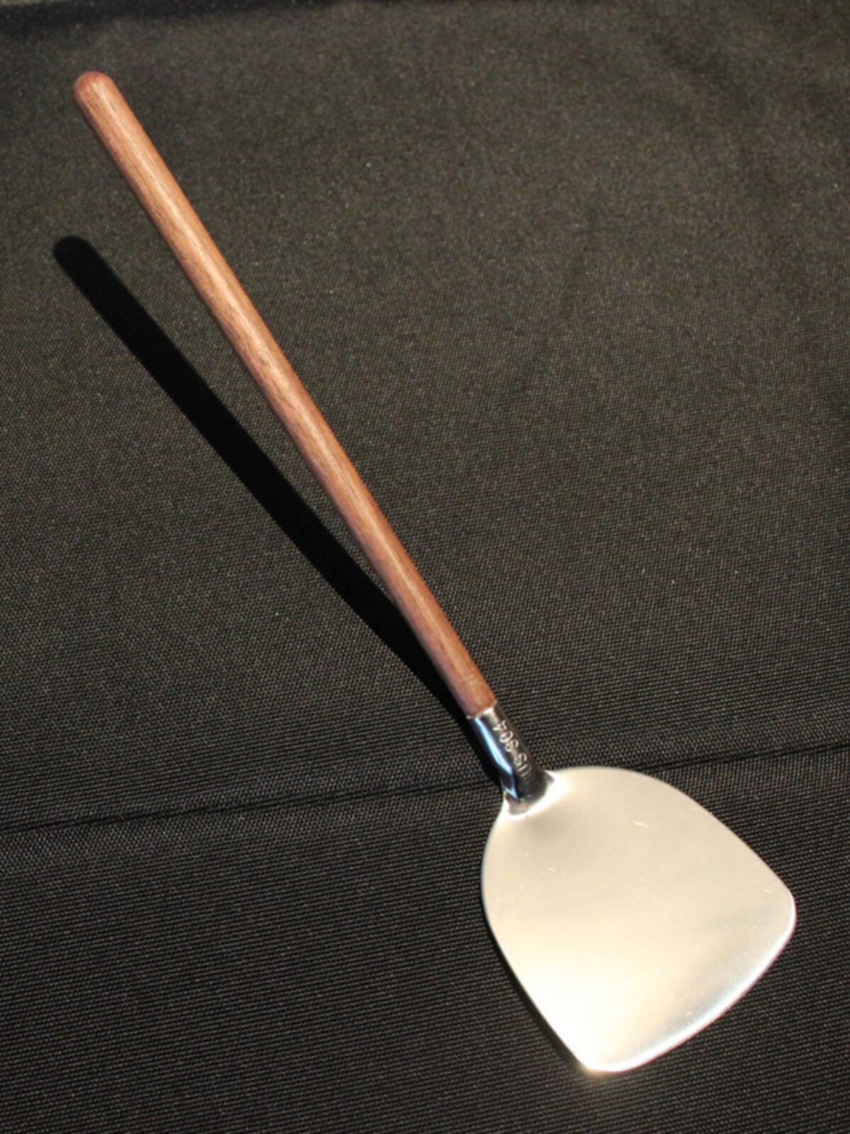 호두 손잡이 304 작은 주걱 스테인레스 스틸 미니 주걱 가정용 소형 요리 주걱 팬 튀김 미트 로프