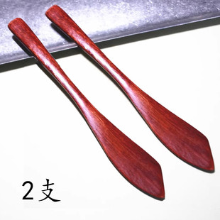 2支 高档花梨木质西餐刀日式黄油刀手工实木切奶酪果酱刀面膜木刀