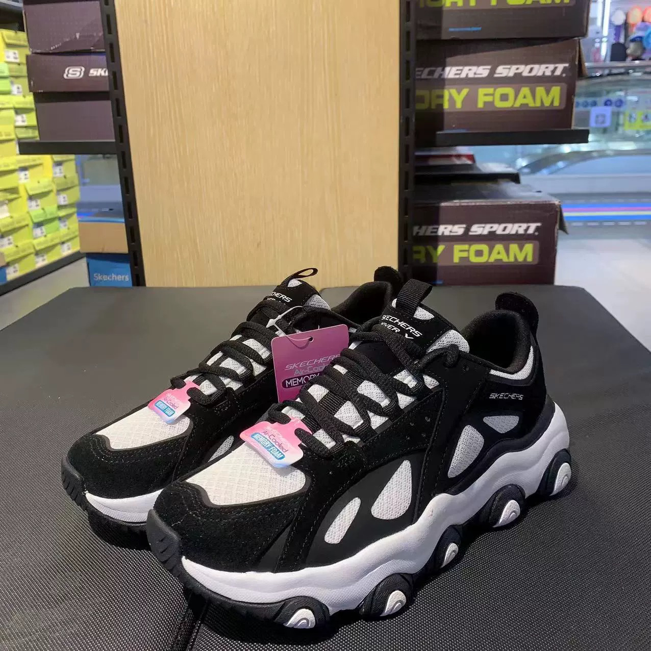 Skechers斯凯奇男女熊猫鞋复古啵啵熊老爹鞋 运动鞋149891