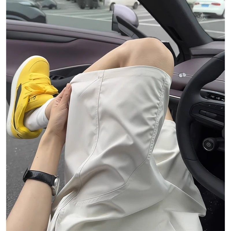 裤子美式五分裤斜切男夏季篮球运动短裤冰丝薄款休闲健身跑步速干