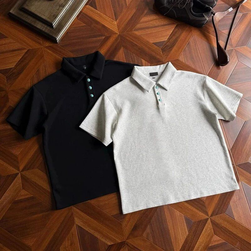 olo复古夏季绿松石半袖le美式感