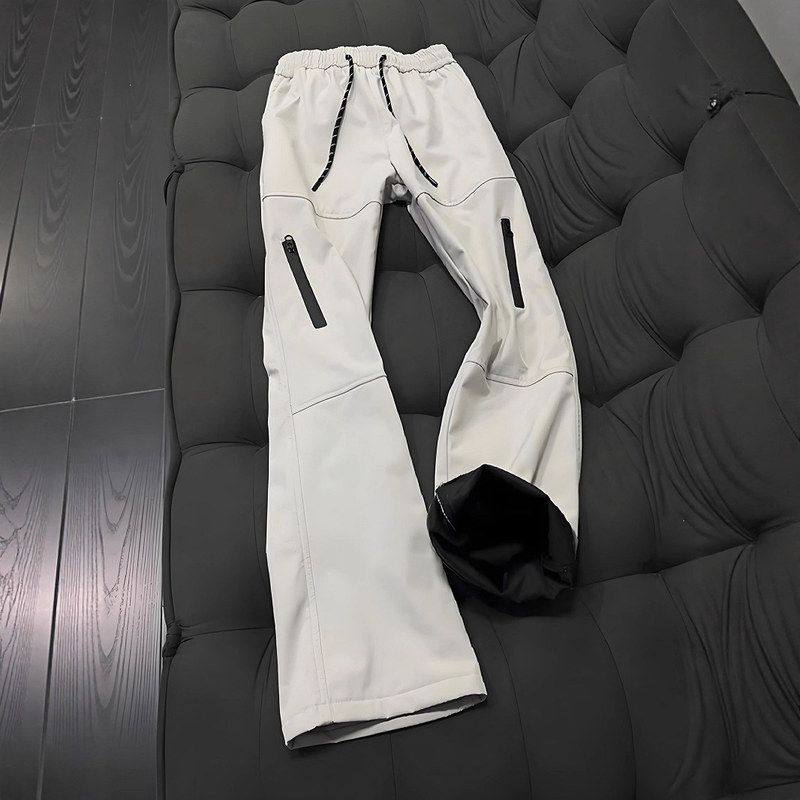 户外冲锋裤0度滑雪东北直筒零下裤男款工装裤冬季子登山防寒4加绒