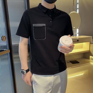 夏季 男翻领宽松休闲体恤青年上衣 短袖 T恤polo衫