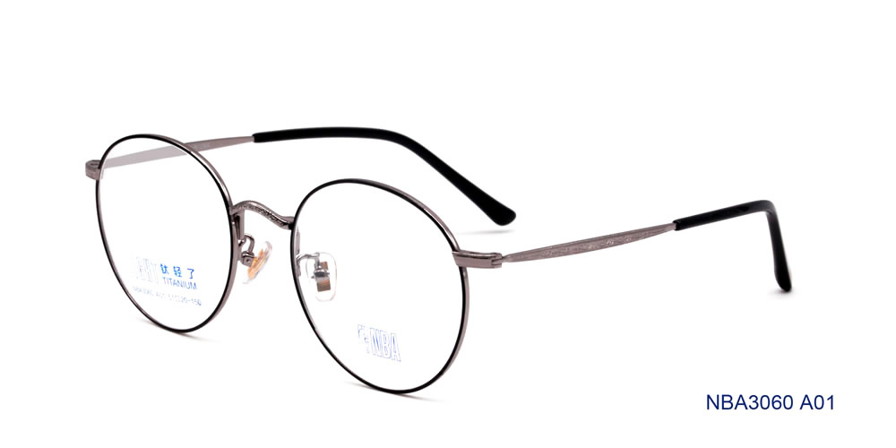 正品NBA3060 钛复古眼镜框近视可配有度数素颜款眼睛框架男女韩版