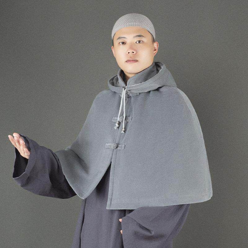 特卖僧服冬季加绒僧人打坐披风男斗篷和尚服僧衣小披肩禅修服女观