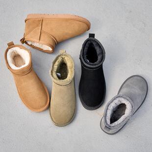 周冬雨同款雪地靴女皮毛一体经典短筒保暖加绒加厚mini