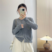 休闲气质针织开衫 套头毛衣韩版 外套 圆领针织衫 惠衣阁秋冬女长袖
