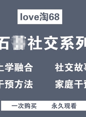 BCBA石自闭症社交认知语言上学融合社交故事康复干预训练方法