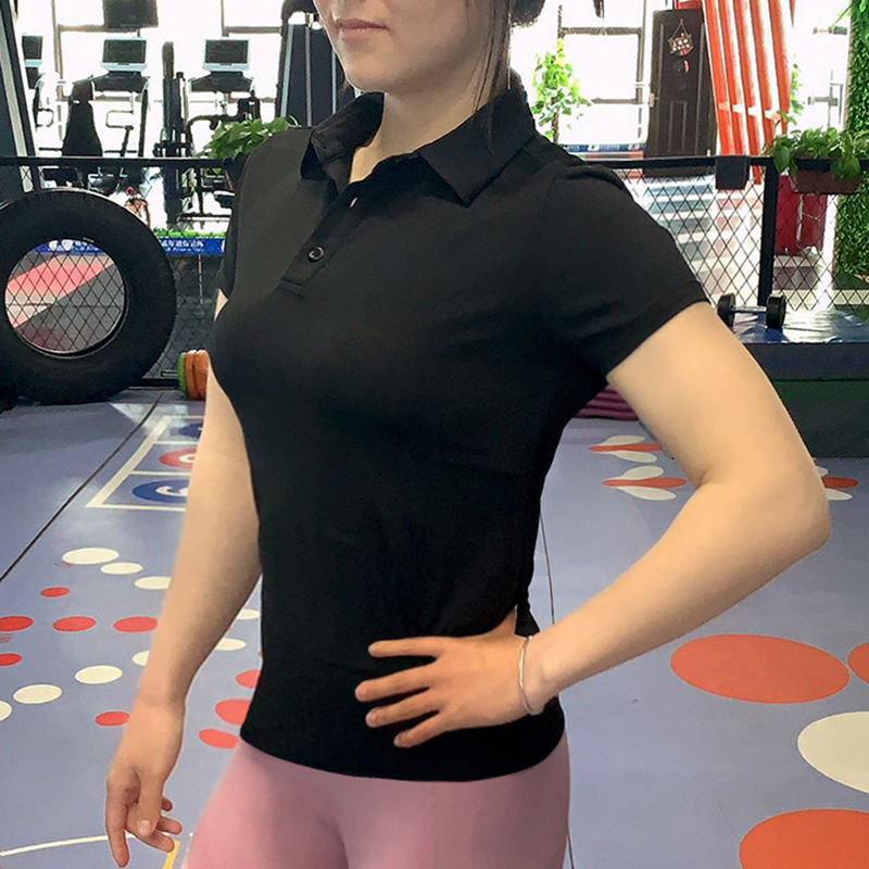 健身肌肉速干运动T恤女士丝光棉