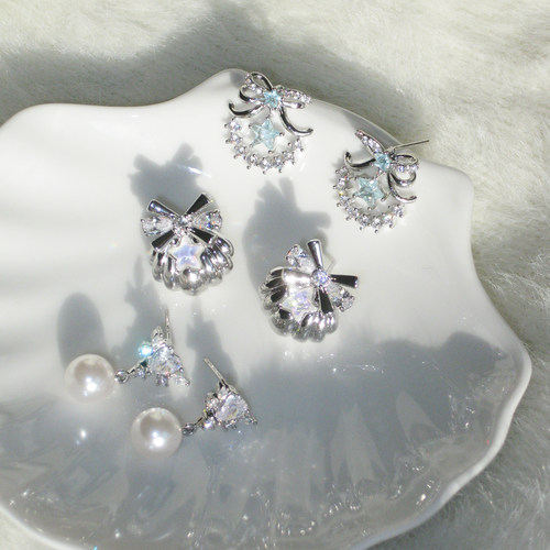 原创设计法式复古虎眼石耳钉